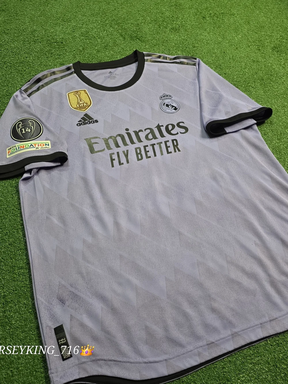 Adidas Real Madrid CF Luka Modric#10 2022/2023 Authentic Away Purple Jersey UCL